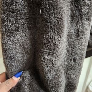 Winter soft fur coat (not real fur) 2 sided